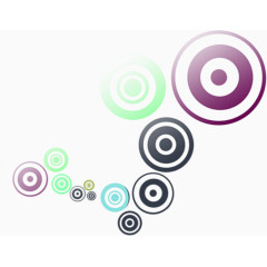 彩色同心圆圆环素材开业
