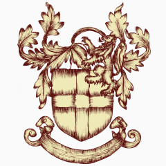 手绘纹章的盾牌