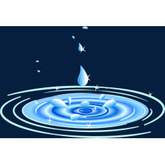 卡通清新水滴水纹