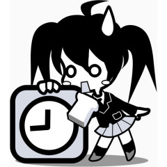 报警卡通时钟日本人时间定时器看可爱的图标