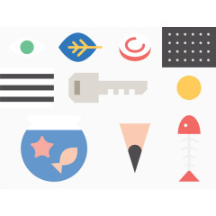 创意扁平组合图形