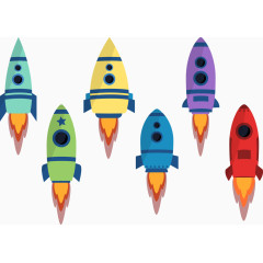 矢量图上升的火箭