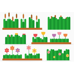 矢量图城市花园