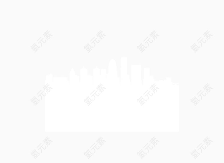 矢量白底建筑群