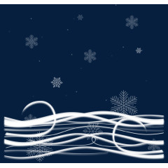 雪花飘飘矢量初雪素材