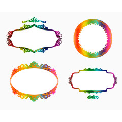 五彩斑斓花边图案