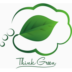 矢量绿色树叶环保