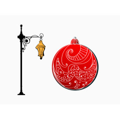 矢量红色圣诞装饰