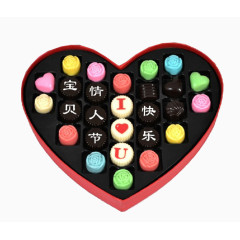 情人节爱心巧克力玫瑰礼盒