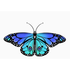 卡通动画紫色蝴蝶装饰