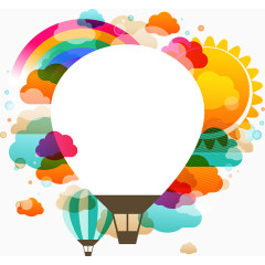 氢气球装饰背景素材