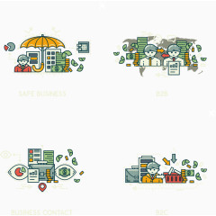 矢量扁平化商务