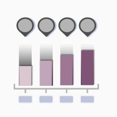 渐变风格数据分析柱形图