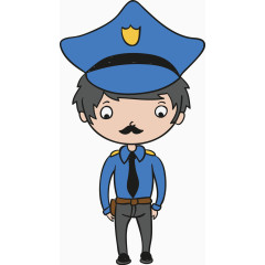 警察人物矢量