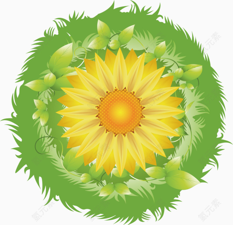 向日葵矢量素材