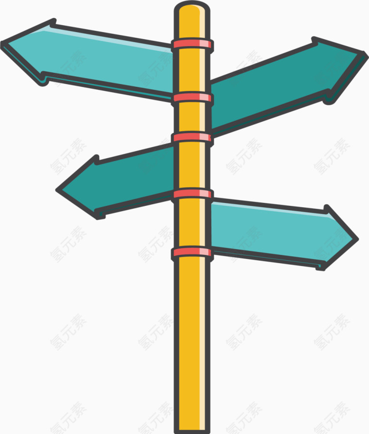绿色箭头指路牌