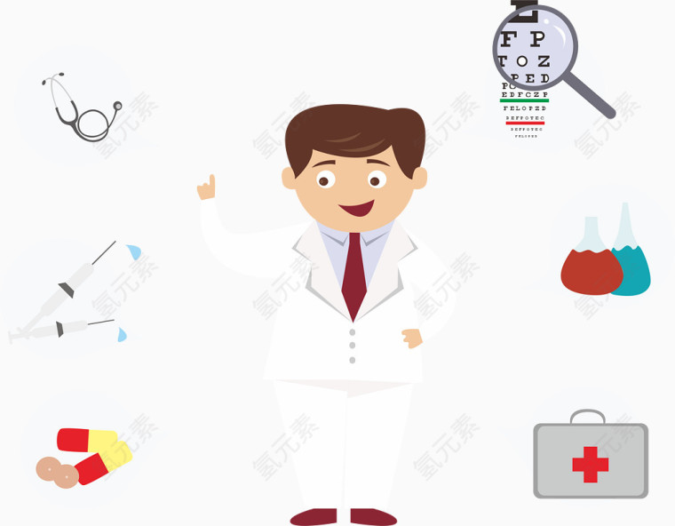 镜头视觉光学向量插图