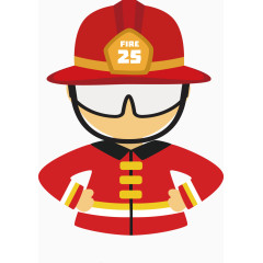 消防战士矢量素材