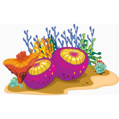 矢量手绘海洋生物