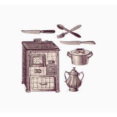 复古手绘茶杯茶具