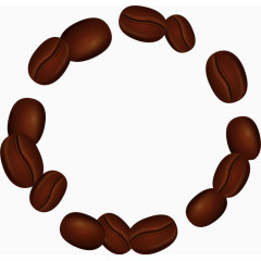 矢量手绘咖啡豆
