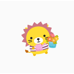 日系卡通圆圆的小动物