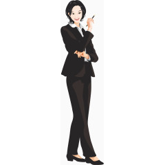 拿著笔进行报告中的女人