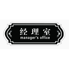 经理办公室门牌