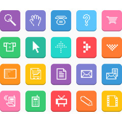 矢量图像素风图标