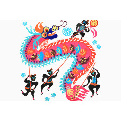 舞龙插画
