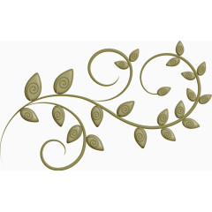 漂亮卡通枝叶花纹