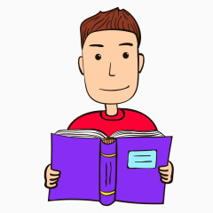 矢量儿童手绘彩色儿童读书