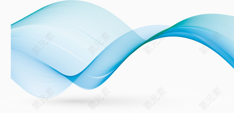 矢量蓝色商务波浪