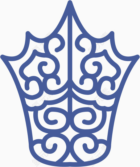 角花底纹花型对称平面图形