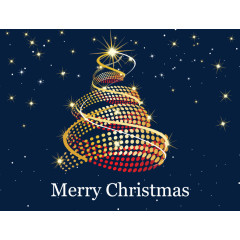 璀璨的星光圣诞树矢量