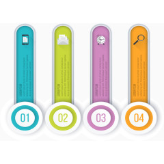 表带图表演示矢量PPT