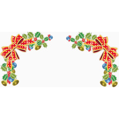 卡通手绘绿色植物圣诞节装饰