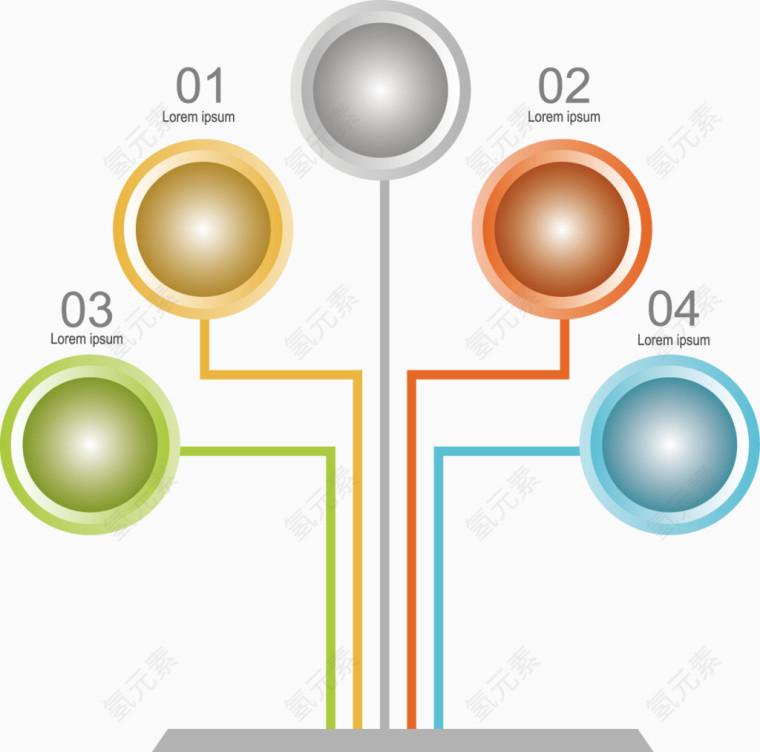 矢量创意设计目录顺序分布图