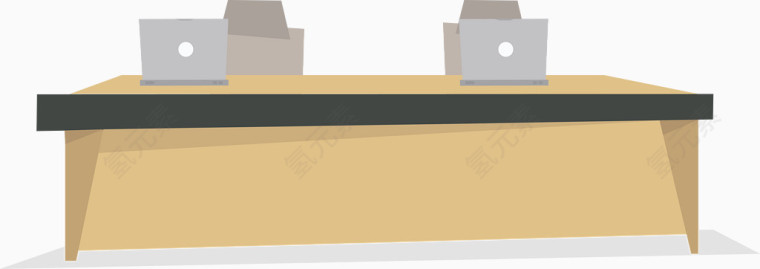 矢量前台办公桌