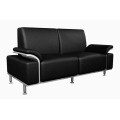 黑色高档真皮沙发