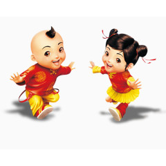 可爱的中国风卡通人物素材