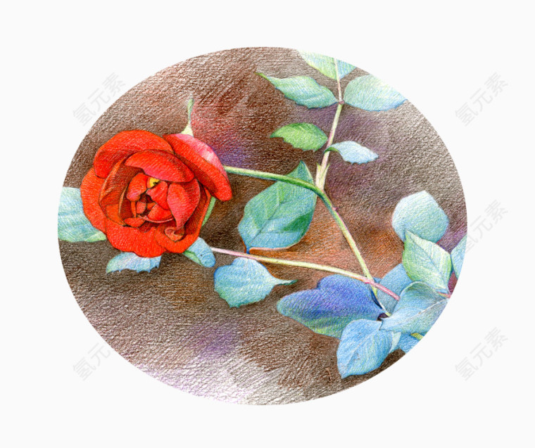 玫瑰花扇面