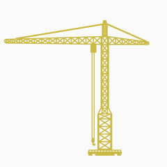 矢量黄色塔吊