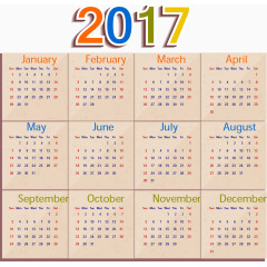 矢量2017日历