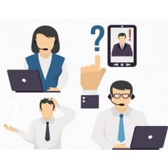 矢量图客服人员