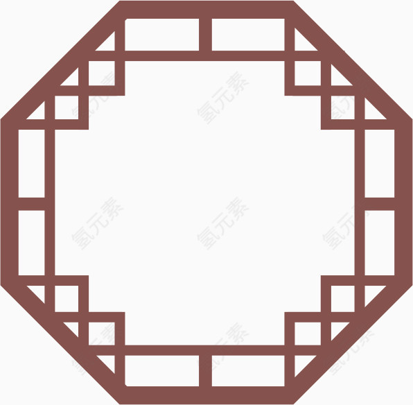 角花底纹花型对称平面图形