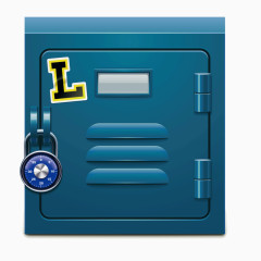 矢量蓝色保险柜保险箱