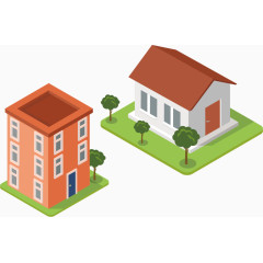 城镇都市地产公路招牌树木