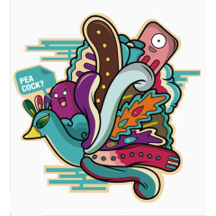 矢量卡通孔雀设计