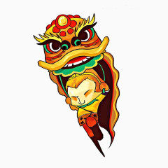 卡通虎头猴子素材